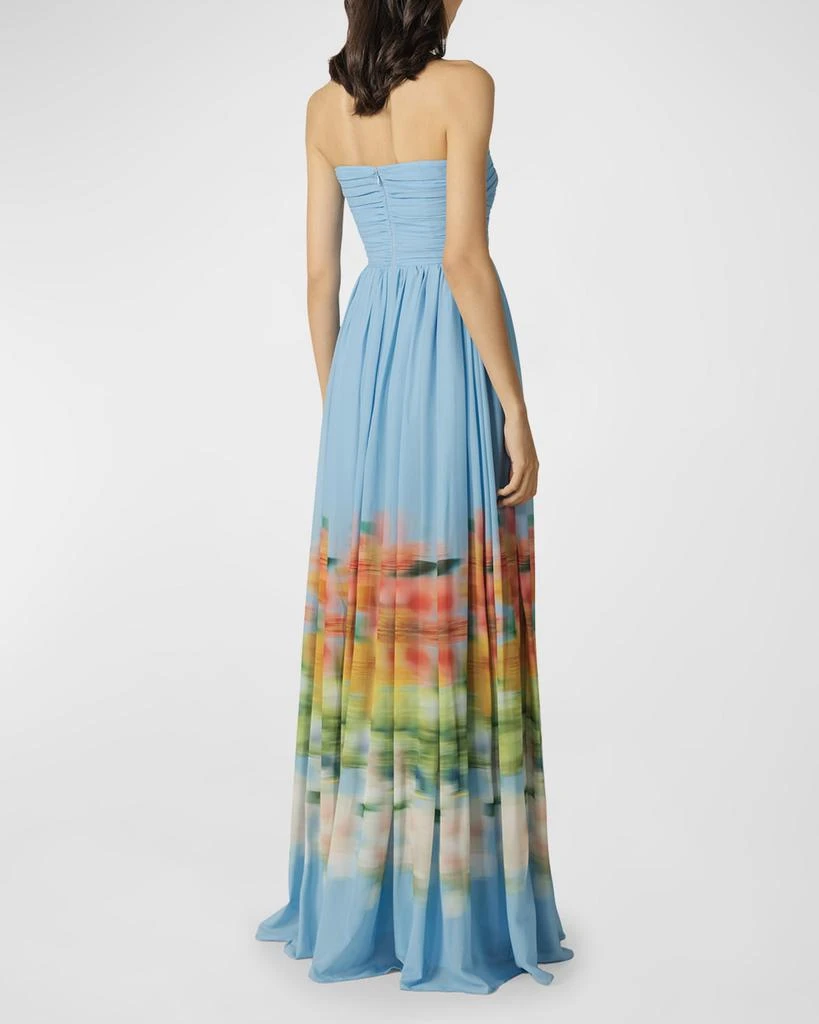 SAU LEE Camille Strapless Abstact-Print Maxi Dress 4