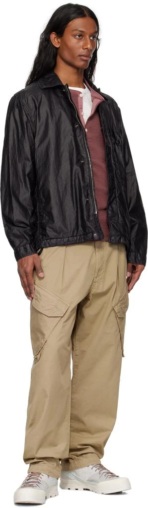 C.P. Company Black Lino Wax Overshirt 4