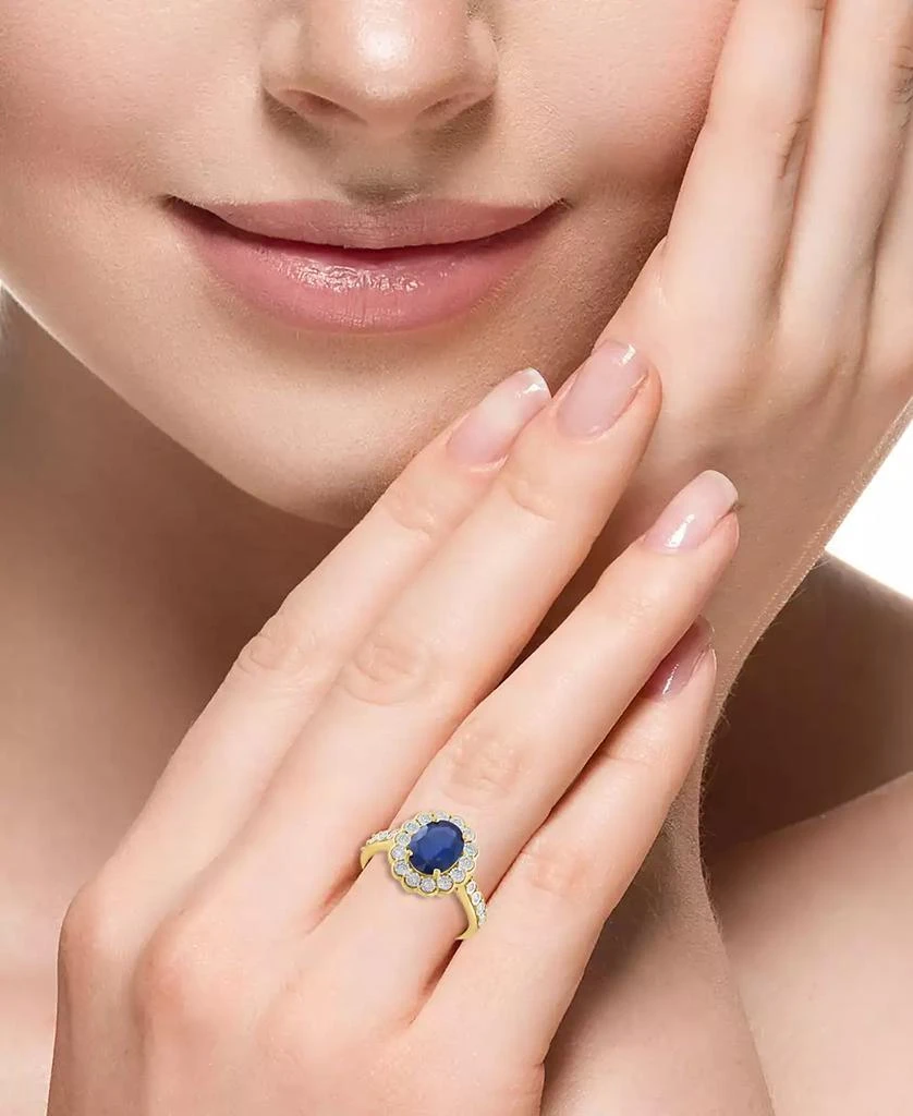 Effy Sapphire (1-3/4 ct. t.w.) 
Diamond (1/6 ct. t.w.) Ring in 14k Yellow Gold 4