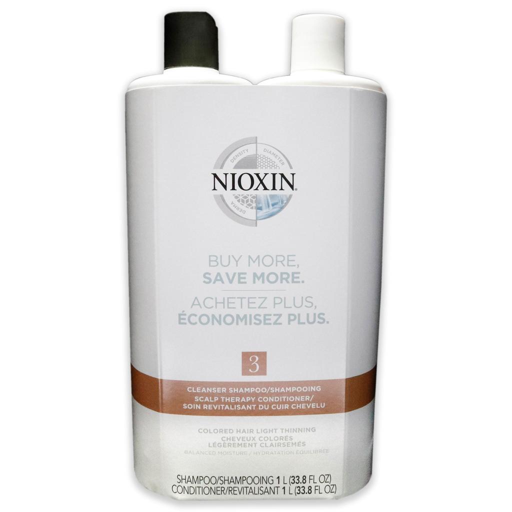 NIOXIN System 3 Duo by for Unisex - 2 x 33.8 oz Shampoo, Conditioner