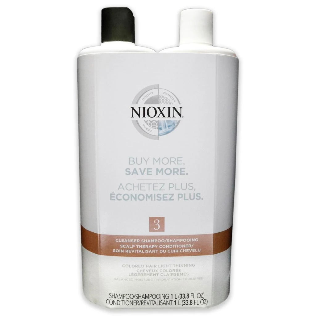 NIOXIN System 3 Duo by  for Unisex - 2 x 33.8 oz Shampoo, Conditioner 1