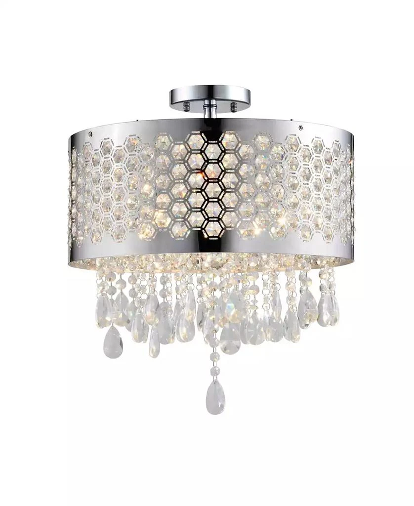 Artiva USA Modern, Comtemporary Catalyn 4-Light Crystal Flush Mount Chandelier