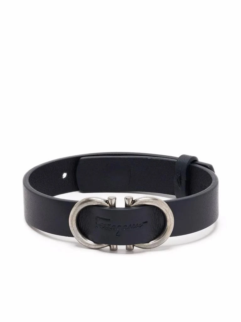 Salvatore Ferragamo Ferragamo Gancini Leather Bracelet 3