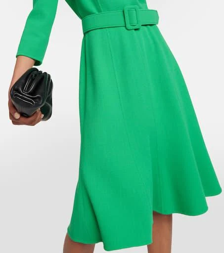 oscar midi dress green Oscar de la Renta Stretch Poplin Midi Dress – Runway Catalog