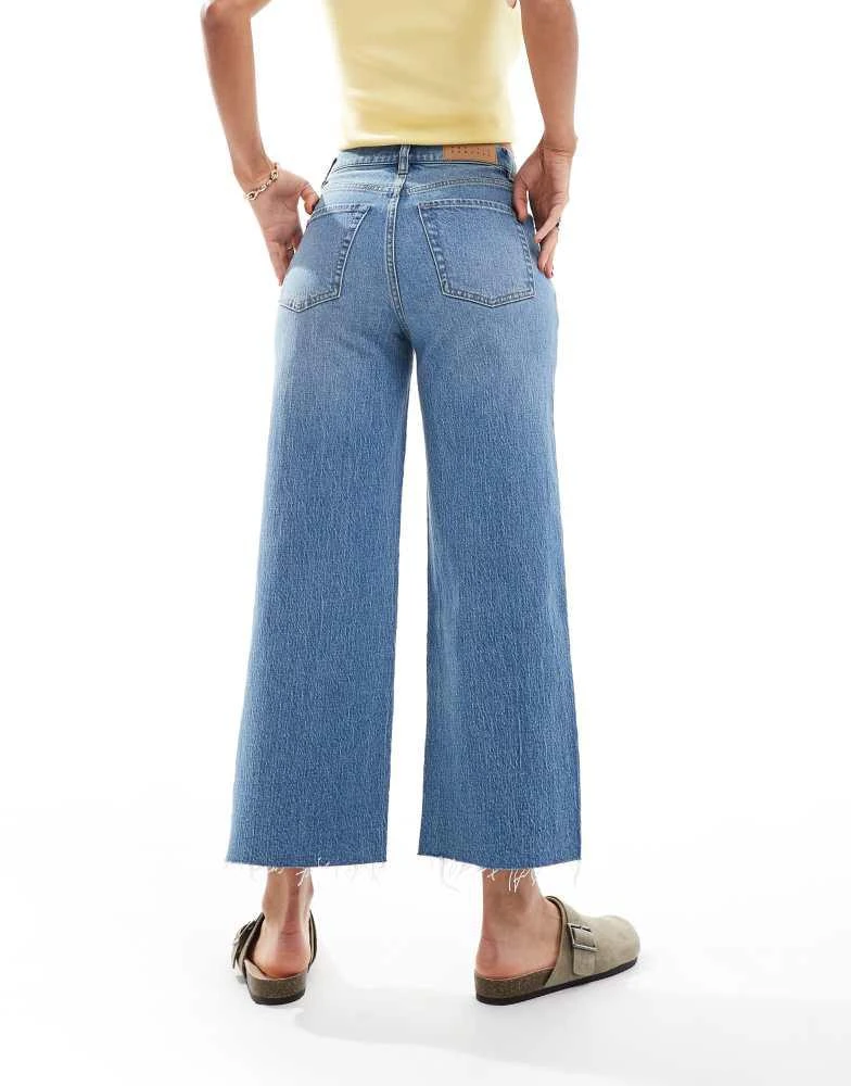 PacSun Pacsun hepburn low rise distressed baggy jeans in mid wash blue 3