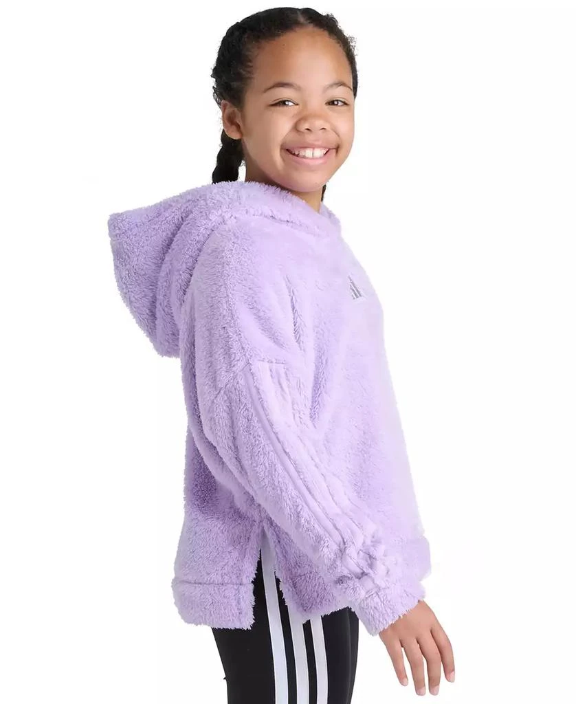Adidas Big Girls
 S-XL Long Sleeve 3-Stripes Fleece Pullover Hoodie 3