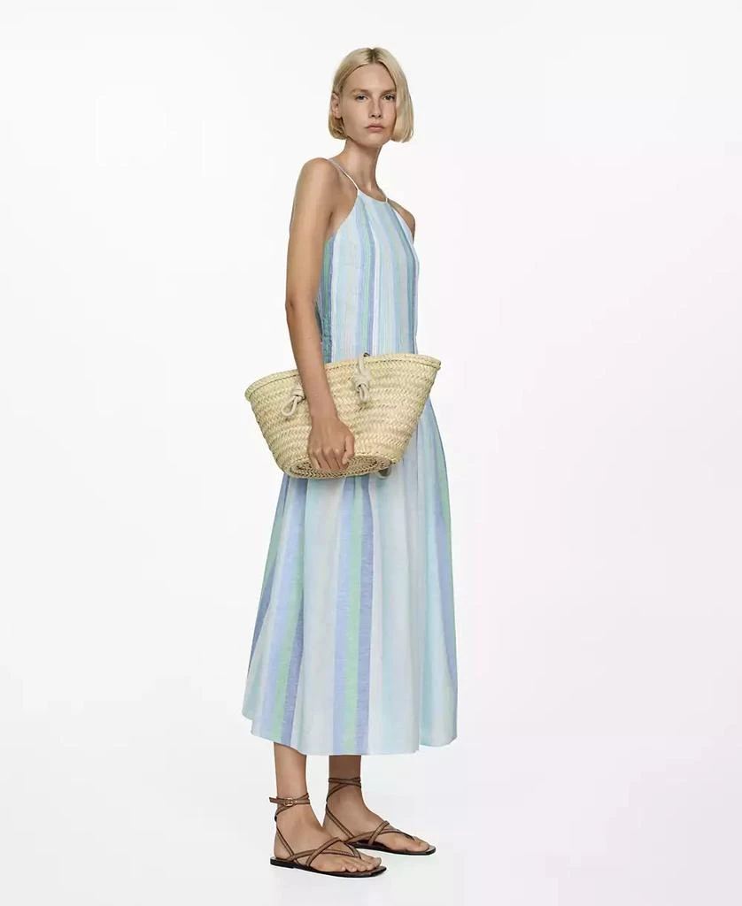 Mango Women's Striped Linen Dress 1