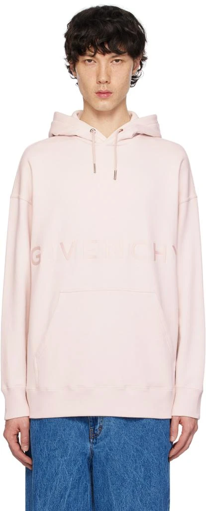 Givenchy Pink Embroidered Hoodie 1