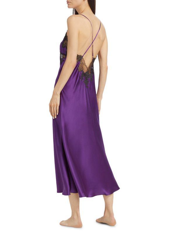Josie Lolita Silk Lace Midi Slip Dress