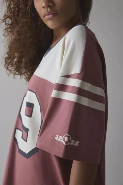 Urban Outfitters 99 Varsity Graphic Oversized V-Neck Jersey Tee 5