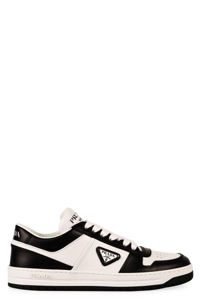 Prada Prada Downtown Leather Low-Top Sneakers