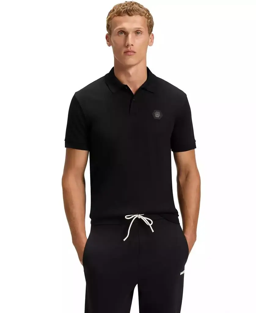 Hugo Boss Men's Pima-Cotton Monogram Polo Shirt