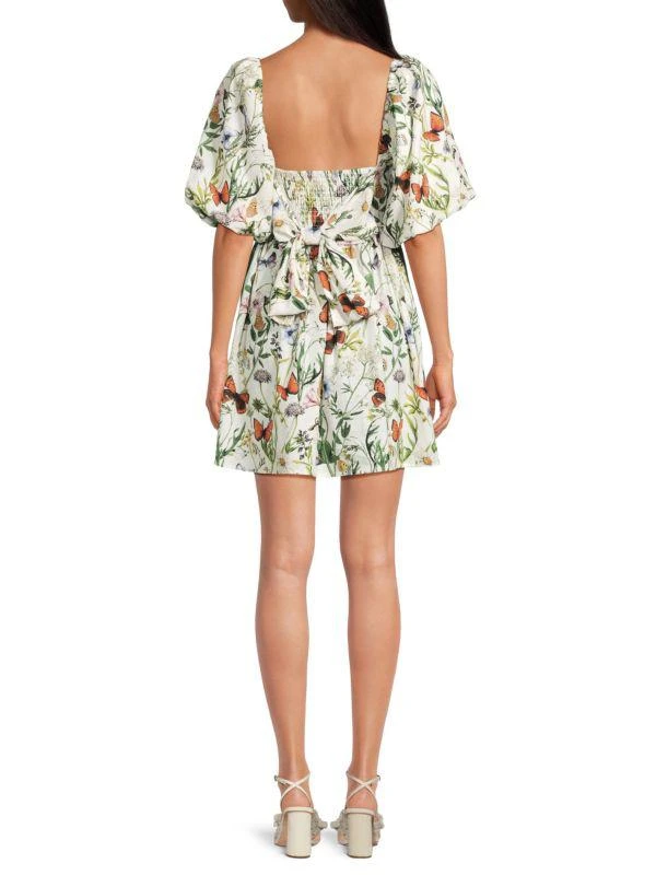 Avec Les Filles Floral Babydoll Mini Dress 2