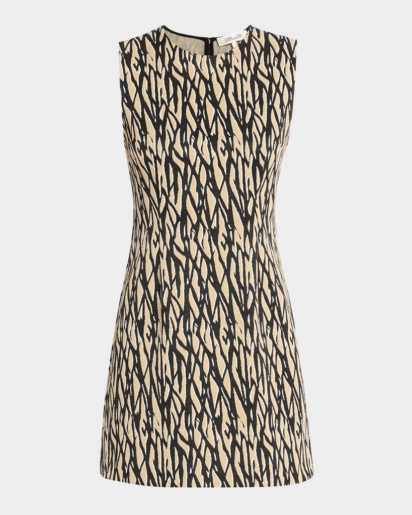 Diane von Furstenberg Ruby Sleeveless Abstract Intarsia Mini Dress 1
