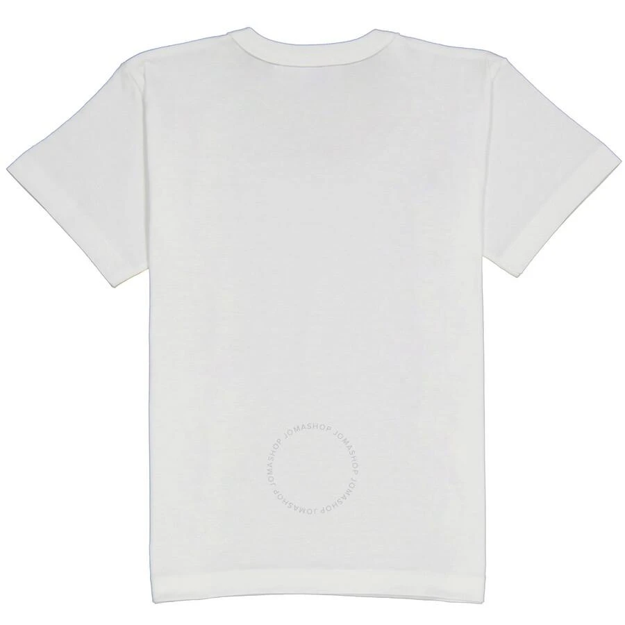 Comme des Garcons Kids Embroidered Red Heart Short-sleeve T-shirt In White 2