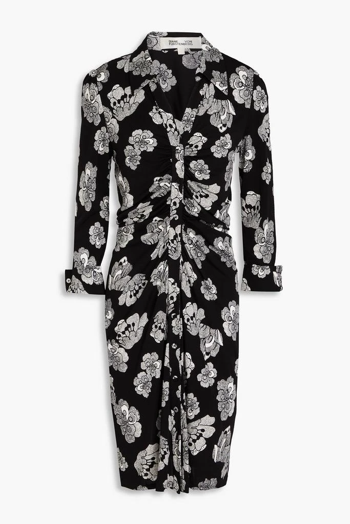 Diane von Furstenberg Sheska floral-print jersey shirt dress 1