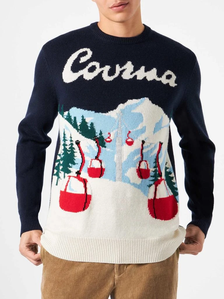 Mc2 Saint Barth Man Sweater With Courmayeur Postcard 1