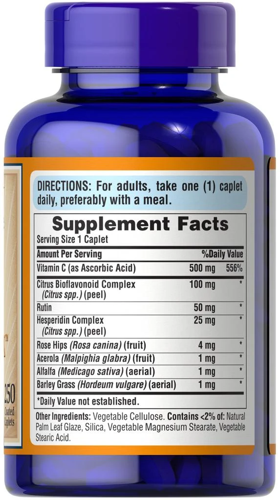 Puritan's Pride Vitamin C-500 Complex 250 Tablets 6