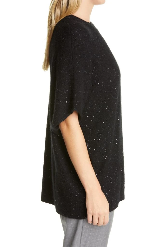 Fabiana Filippi Sequin Wool, Silk 
Cashmere Blend Poncho 3