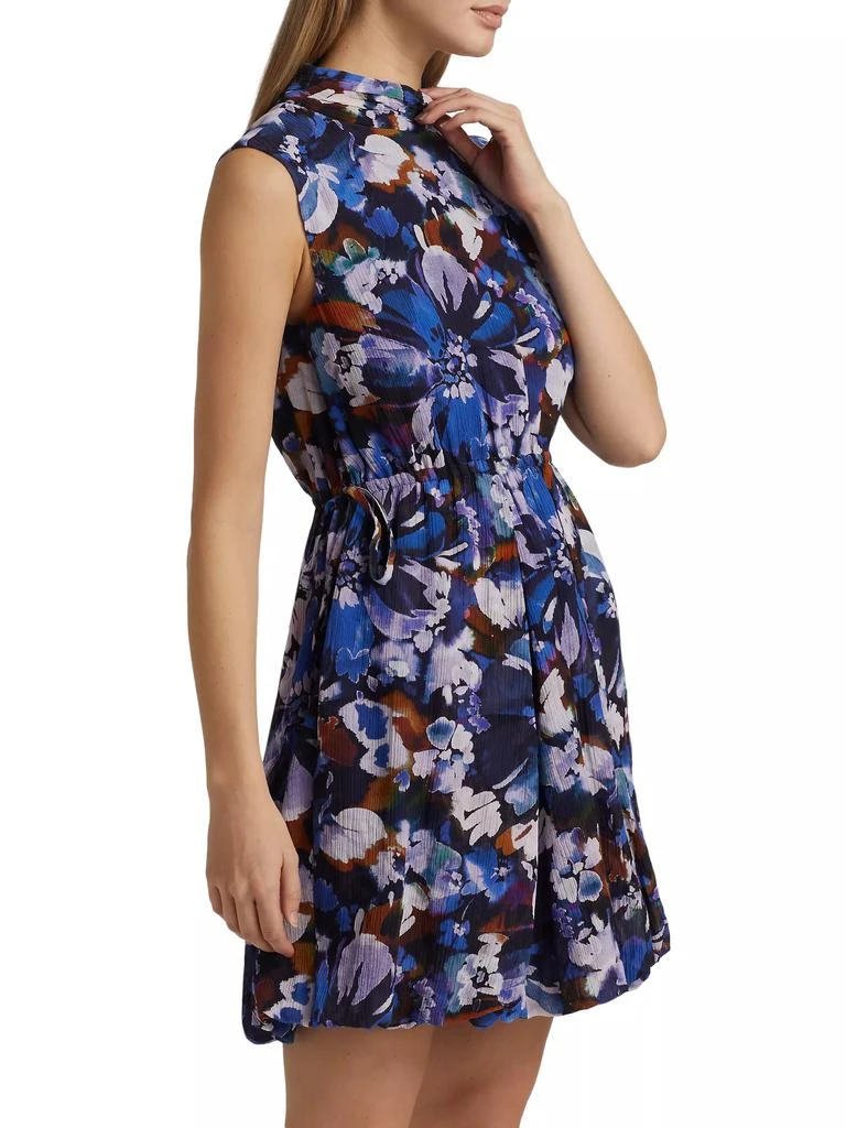 Derek Lam Laura Floral Bubble-Hem Minidress 4