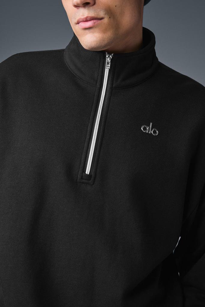 Alo Accolade 1/4 Zip Pullover - Black - Hoodies - Free Shipping