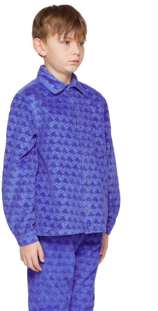 ERL Kids Blue Embossed Shirt