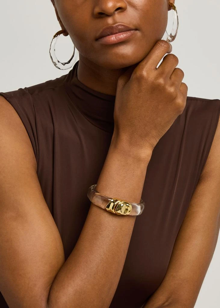 Alexis Bittar Molten 14kt gold-plated and Lucite bracelet 2