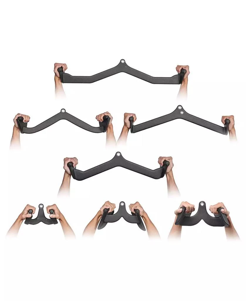 SUGIFT SUGFIT LAT Pulldown Bar Set 7-Piece Cable Row T-Bar V-Bar Attachments Rubber Grip 3