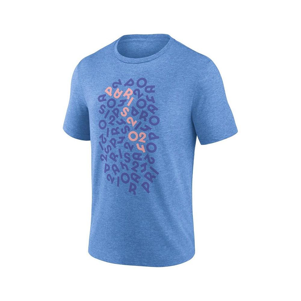 Fanatics Men's Blue Paris 2024 Summer Olympics Scrambled Typo T-Shirt
