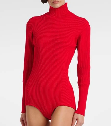 Magda Butrym Ribbed-knit turtleneck bodysuit 3