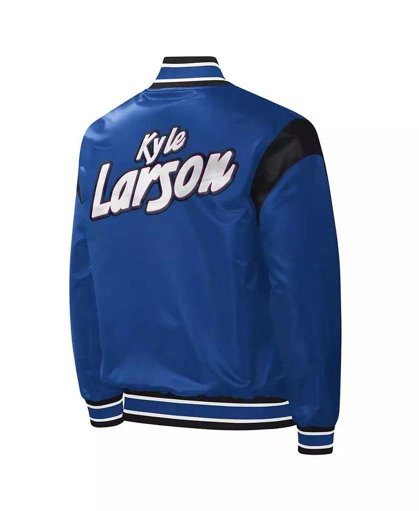 Starter Men's Royal Kyle Larson Force Play Full-Snap Varsity Jacket 3
