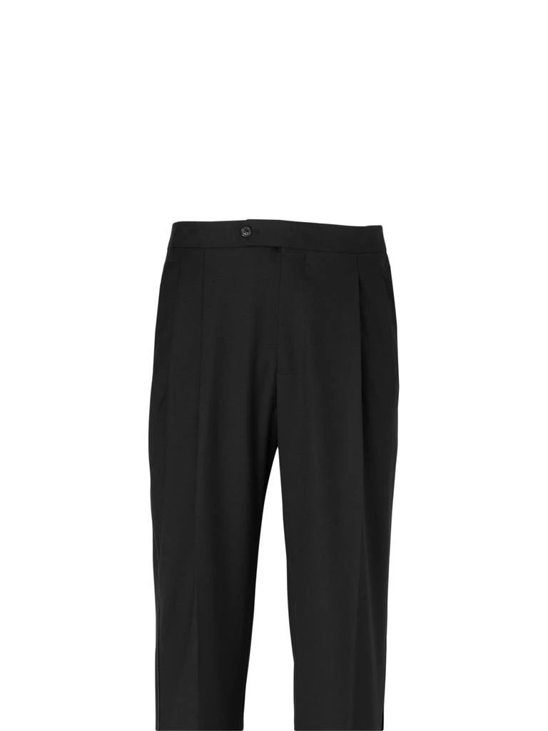 Paul Fredrick Wool Stretch Pleated Tuxedo Pants 2