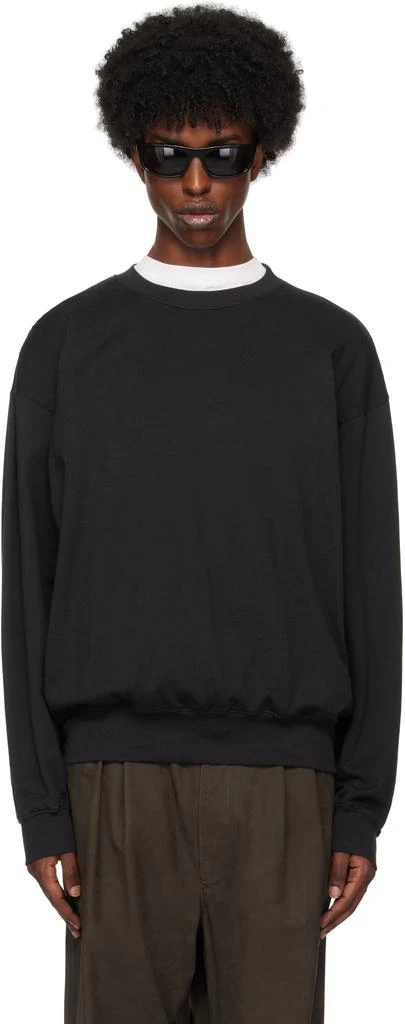 AURALEE Black Super High Gauge Sweatshirt 1