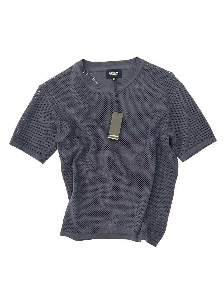 Monrow Women's Cotton Mesh Oversized Tee 1