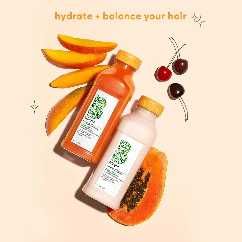 Briogeo Briogeo Superfoods™ Mango + Cherry Balancing Shampoo and Conditioner Duo for Oil Control 3