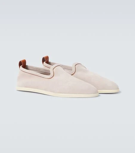 Loro Piana Venice Walk suede slip-on shoes 5