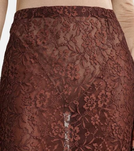 Yves Saint Laurent Floral lace pencil skirt 4