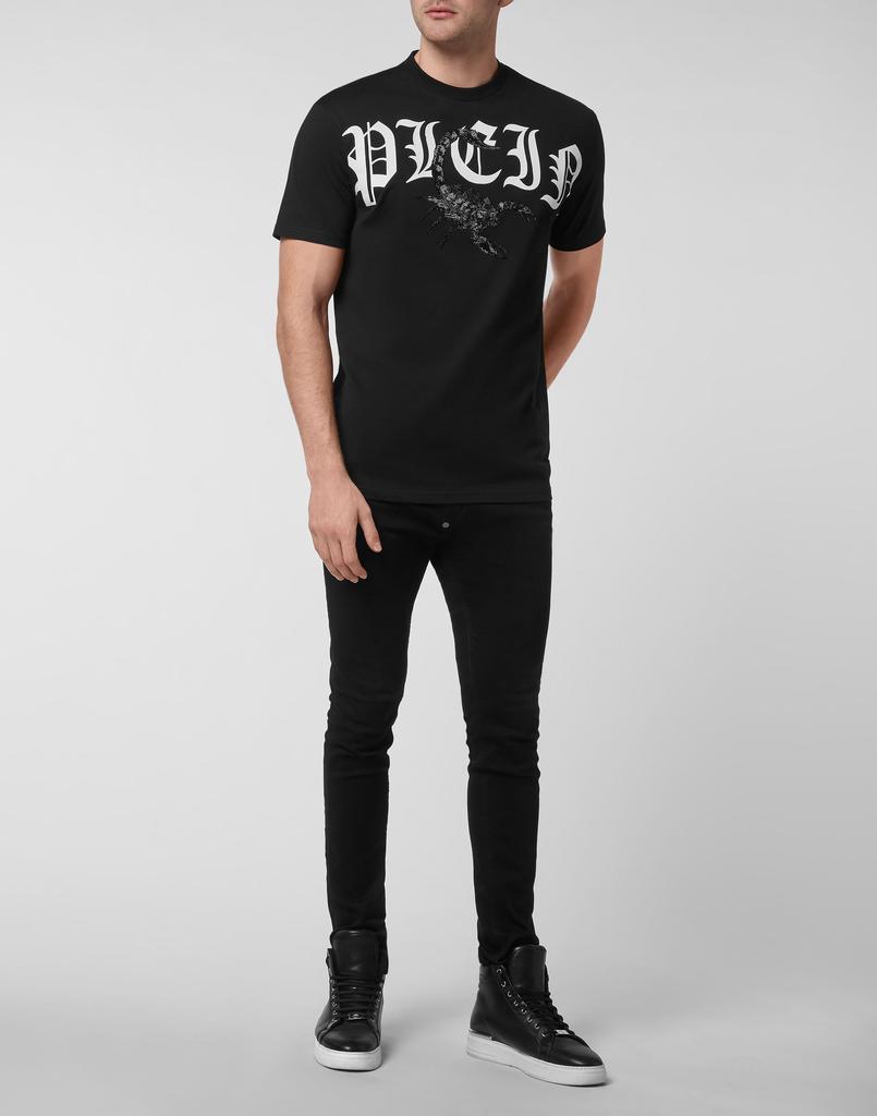 Philipp Plein T-shirt Round Neck SS Scorpion with Crystals