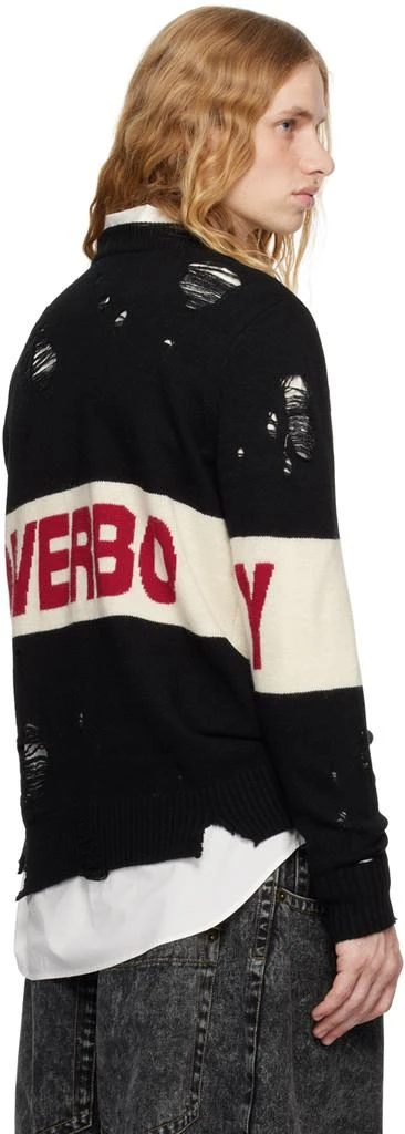 Charles Jeffrey Loverboy Black Distressed Loverboy Logo Sweater 3