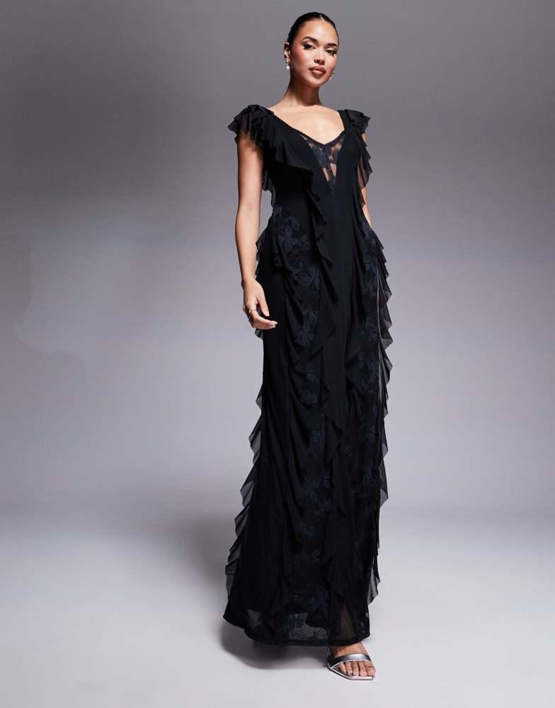 【ANDRESD】frills flare dress / black ANDRESD】frills flare dress / black frills flare dress | ANDRESD