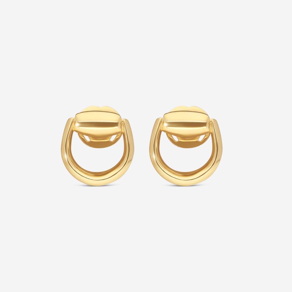 Gucci Gucci Horsebit 18K Yellow Gold Stud Earrings YBD80009800100U