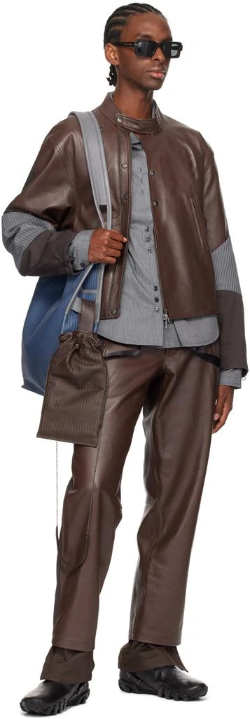ECCO.kollektive Brown Kiko Kostadinov Edition Milne Leather Trousers 4