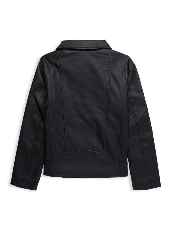 Urban Republic Girl's Faux Leather Zip Up Jacket 2