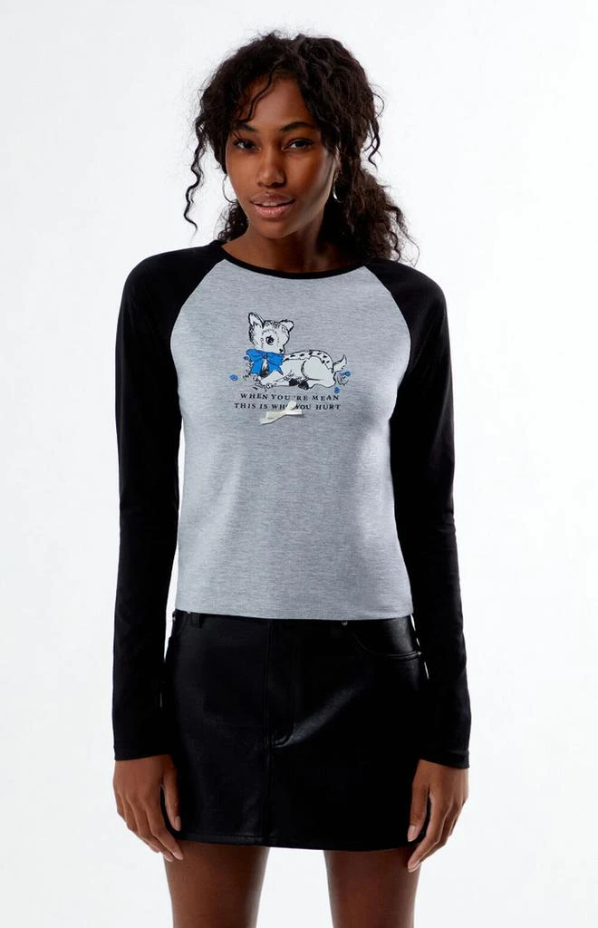 Daisy Street When You Are Mean Bow Long Sleeve T-Shirt 1