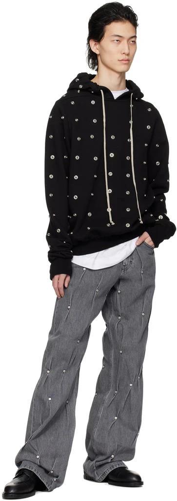 KUSIKOHC Gray Multi Rivet Jeans 4