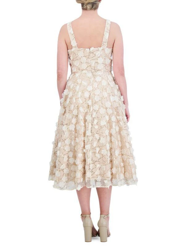 Eliza J Floral Sequin Midi Dress 2