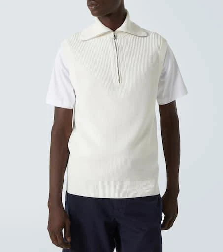 Brunello Cucinelli Half-zip cotton vest 3