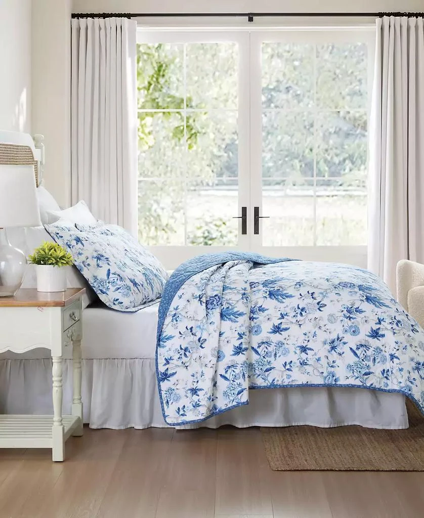 Laura Ashley Breezy Floral Reversible 2-Pc. Quilt Set 3