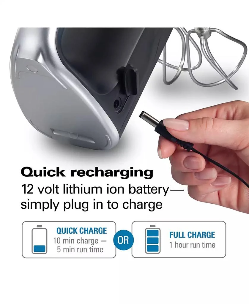 Hamilton Beach Professional Cordless Hand Mixer with Infinite Speed - 62673 4