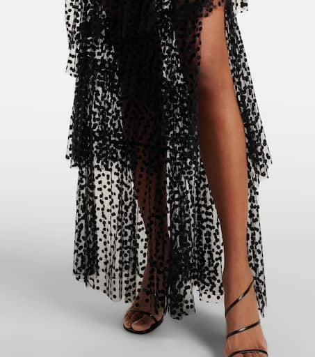Alexandra Miro Carmen tiered tulle maxi dress 5